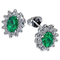 Earrings Gemoro Woman in White Gold Smeraldo TOC100B.SM